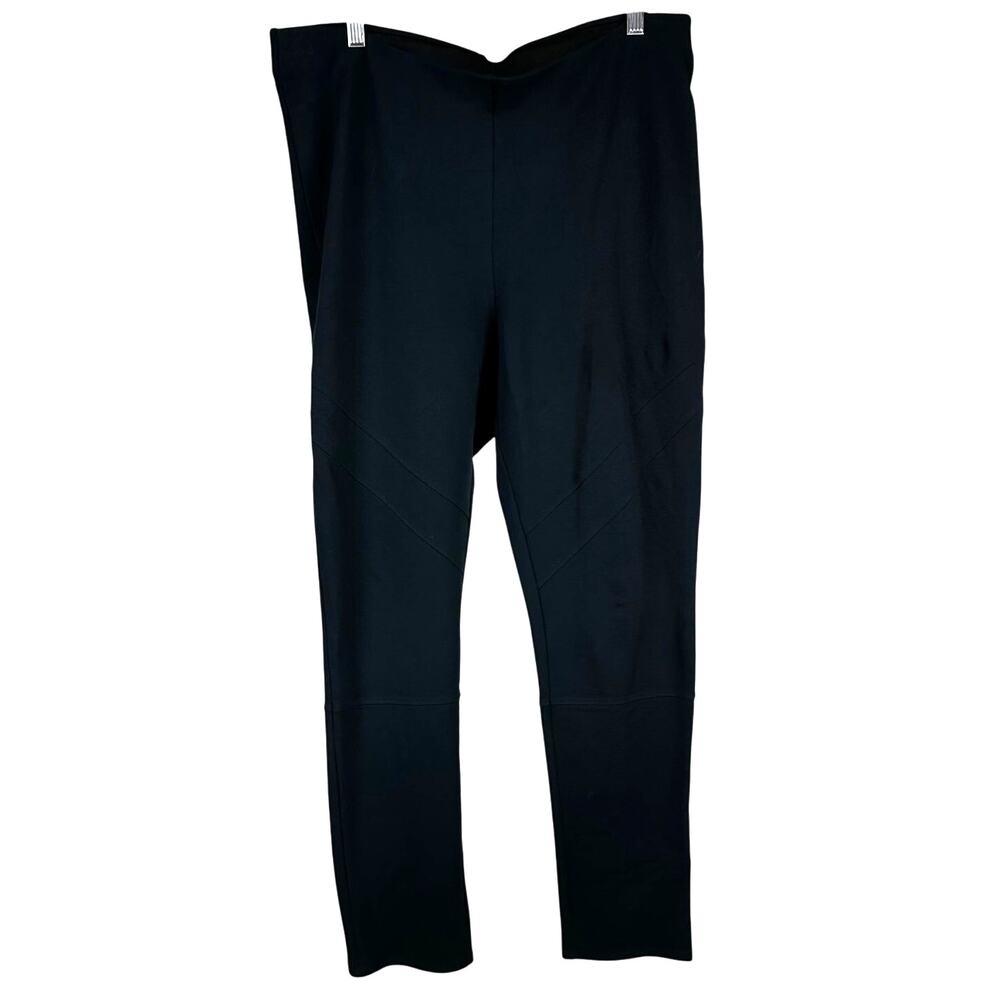 Soft Surroundings Black Ponte Knit Pant Women's NO SIZE TAG (XL) Good Condition